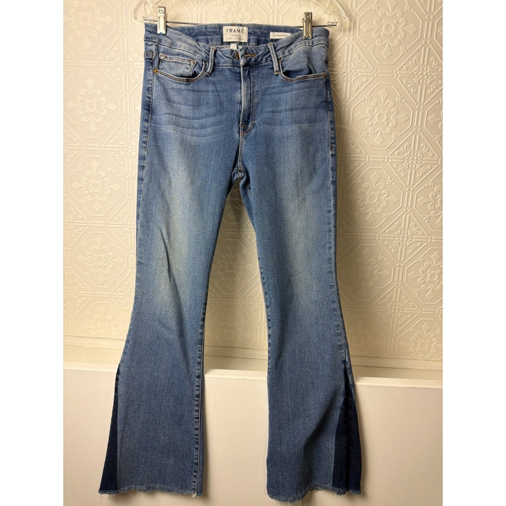 Frame Denim Le Crop Mini Boot Cut Jeans Womens 30 Mid Rise Indie Boho Grunge Y2K